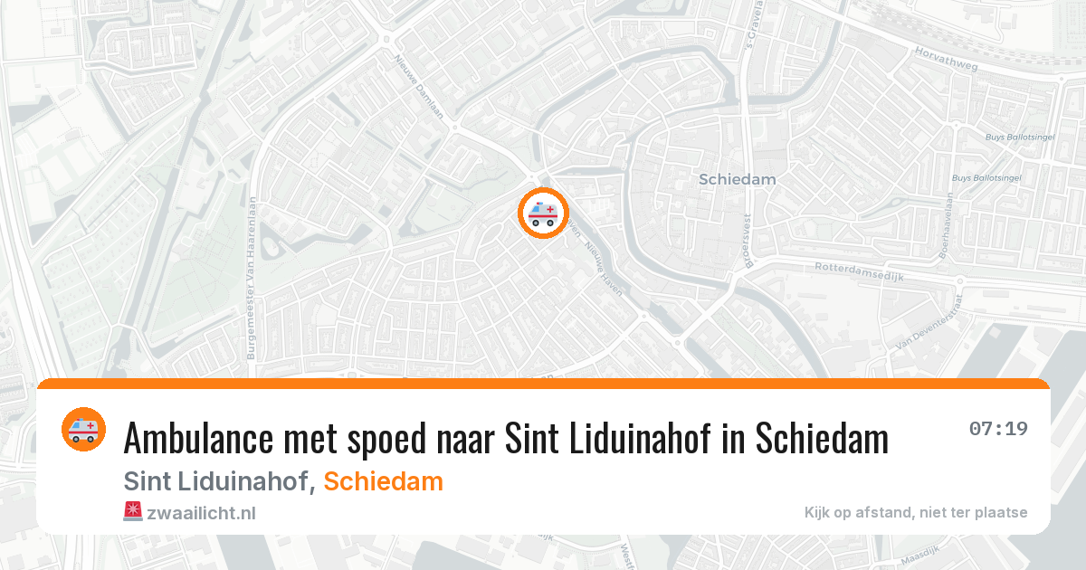 Ambulance met spoed naar Sint Liduinahof in Schiedam — 14 apr 2026