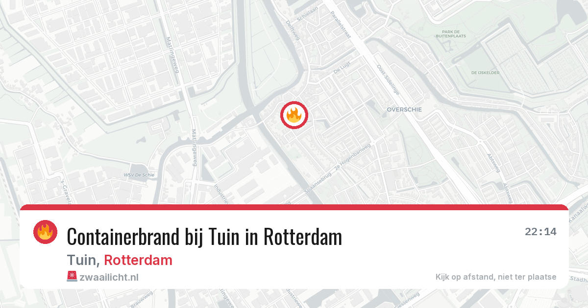 Containerbrand bij Tuin in Rotterdam — 8 mrt 2026