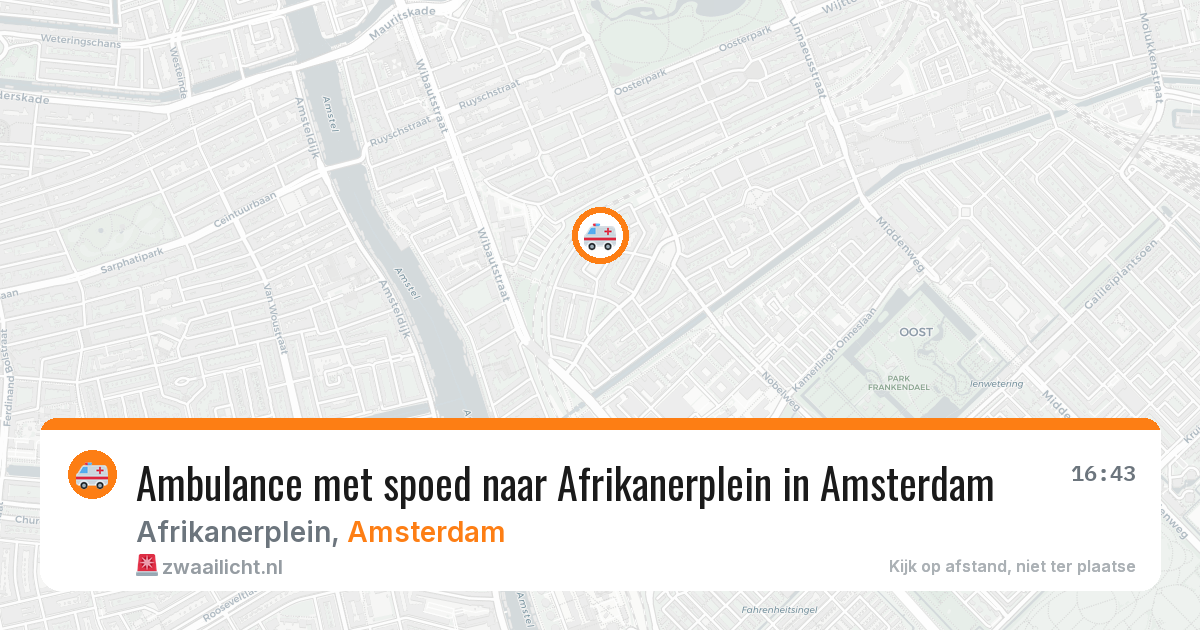 Ambulance met spoed naar Afrikanerplein in Amsterdam — 11 apr 2026