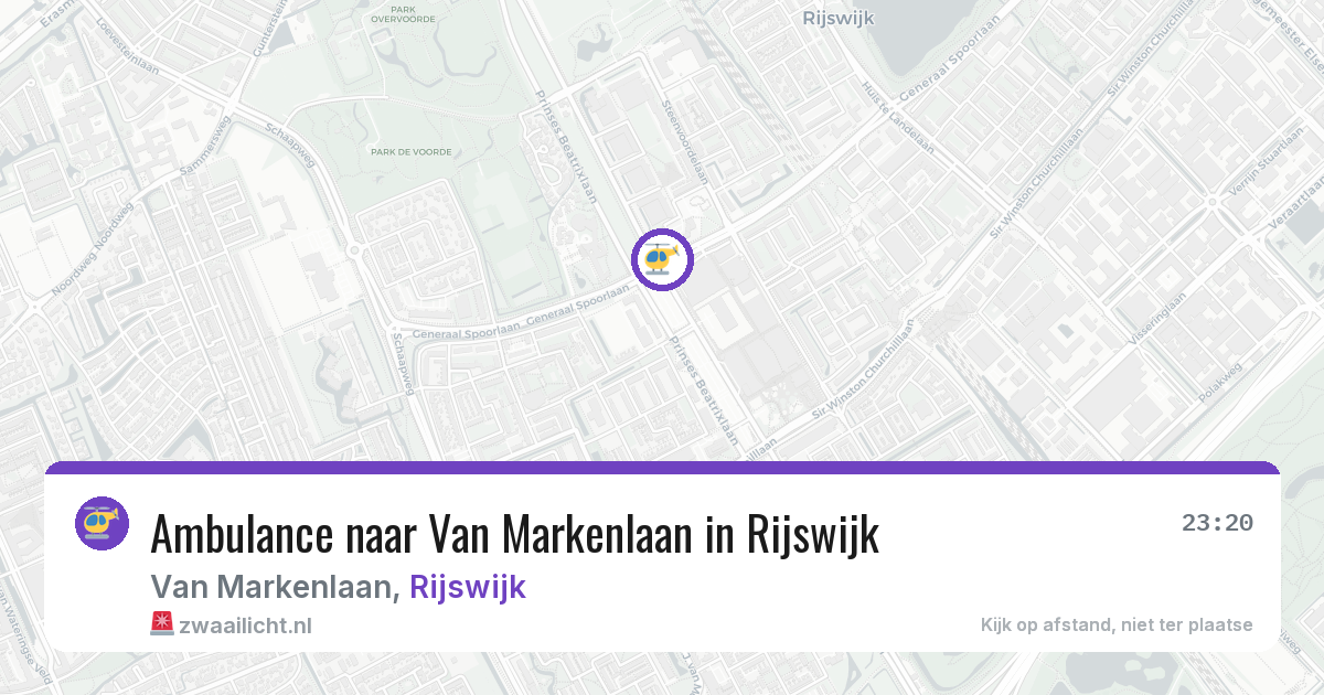 Ambulance naar Van Markenlaan in Rijswijk — 22 jun 2026