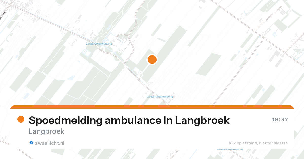 Spoedmelding ambulance in Langbroek — 25 aug 2026