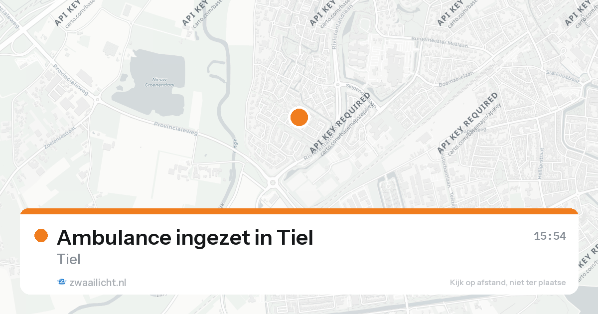 Ambulance ingezet in Tiel — 26 aug 2026