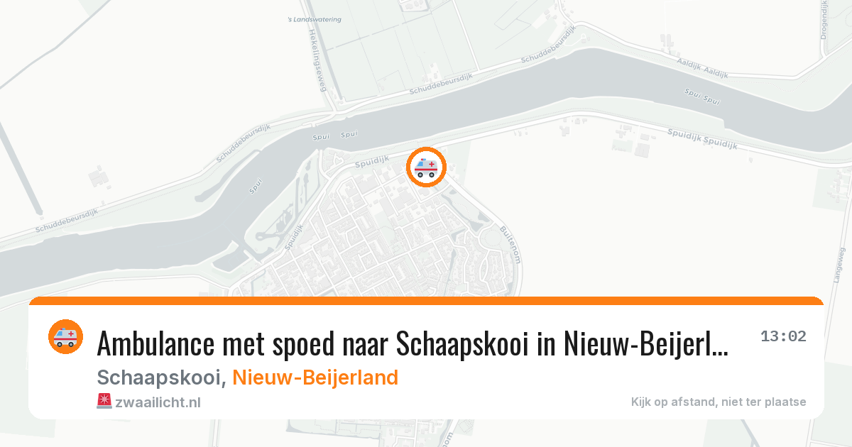 Ambulance met spoed naar Schaapskooi in Nieuw-Beijerland — 3 mei 2026