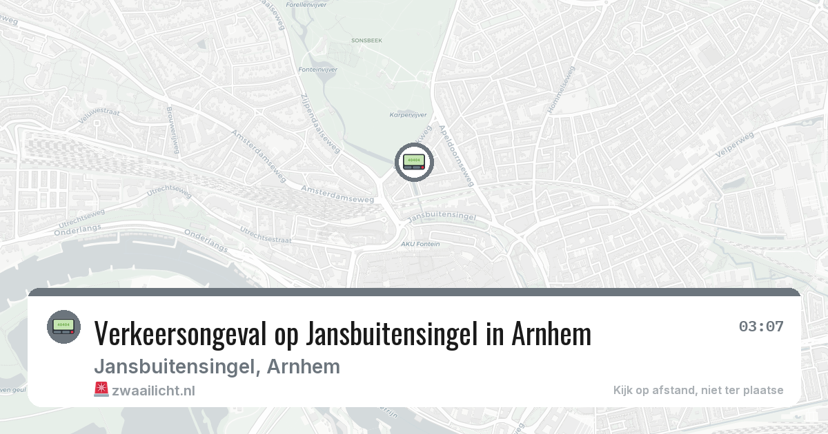 Verkeersongeval op Jansbuitensingel in Arnhem — 21 jun 2026