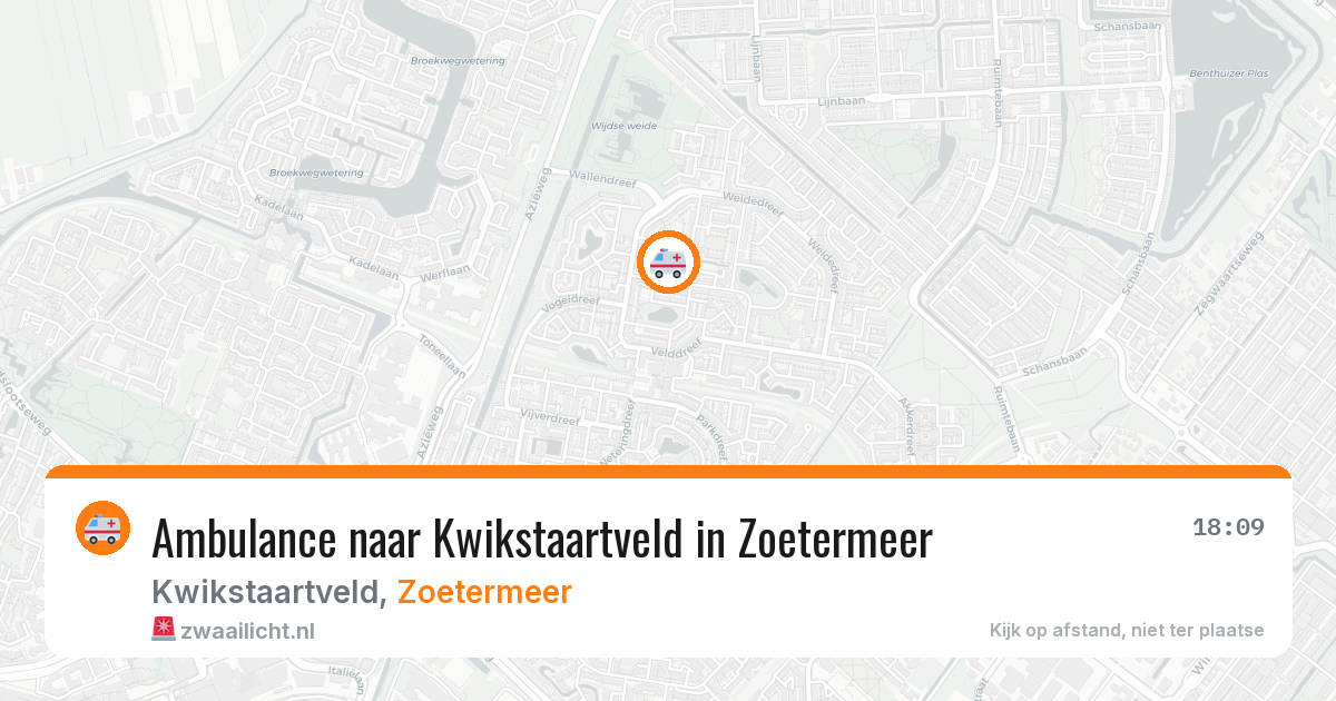 Ambulance naar Kwikstaartveld in Zoetermeer — 30 mrt 2026