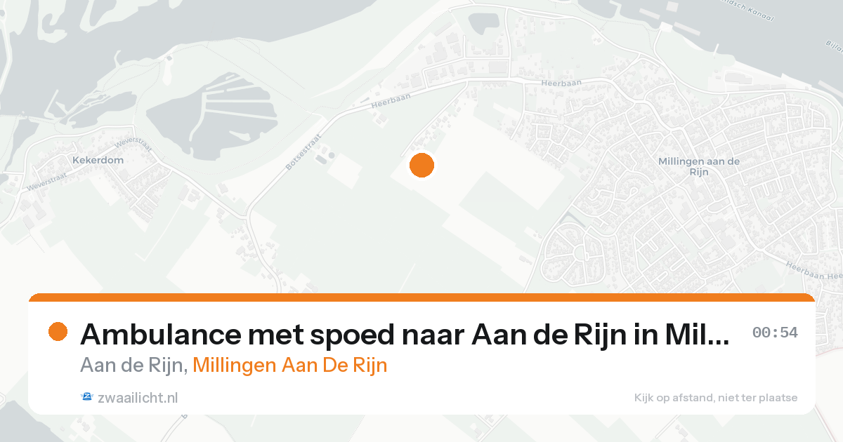Ambulance met spoed naar Aan de Rijn in Millingen Aan De Rijn — 14 aug 2026