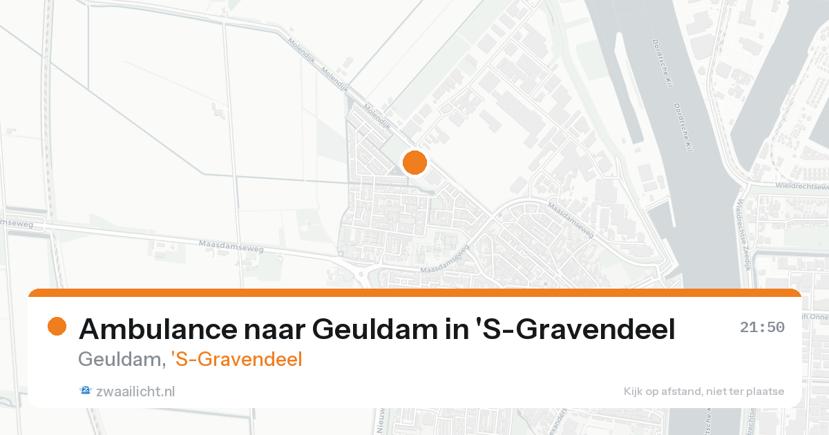 Ambulance naar Geuldam in 'S-Gravendeel — 15 aug 2026