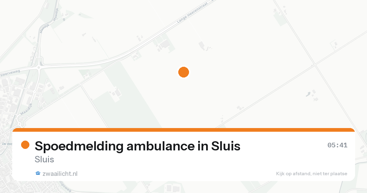 Spoedmelding ambulance in Sluis — 19 aug 2026
