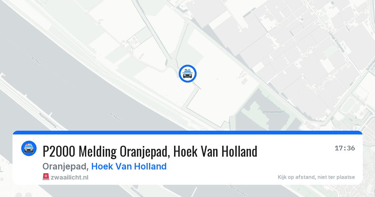 P2000 Melding Oranjepad, Hoek Van Holland — 16 jun 2026