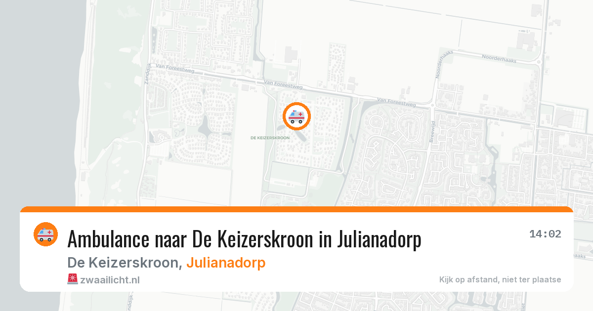 Ambulance naar De Keizerskroon in Julianadorp — 23 mei 2026