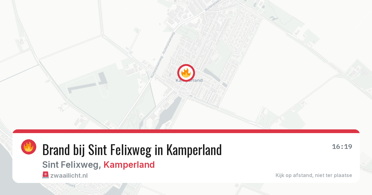 Brand bij Sint Felixweg in Kamperland — 22 mrt 2026