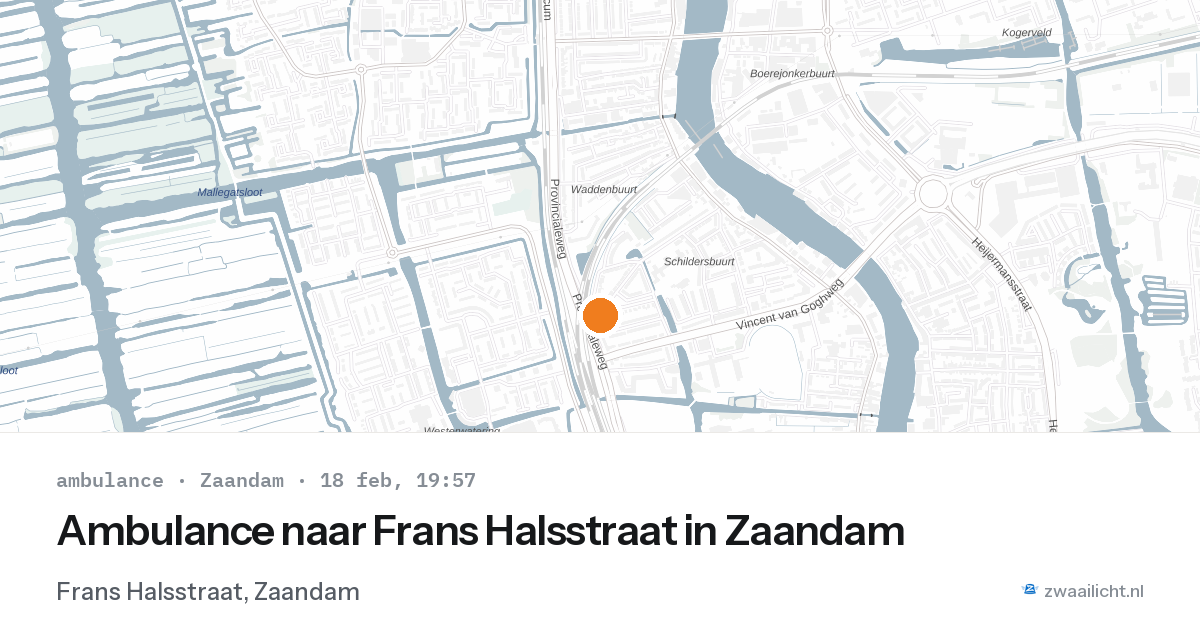 Ambulance naar Frans Halsstraat in Zaandam — 18 feb 2026