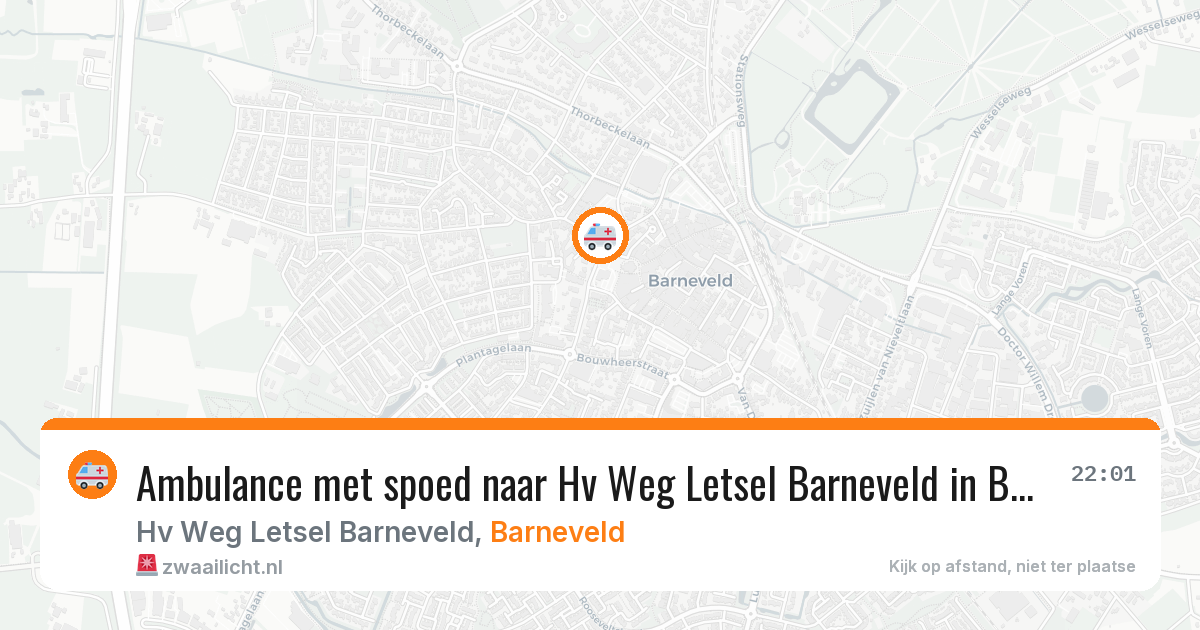 Ambulance met spoed naar Hv Weg Letsel Barneveld in Barneveld — 6 jun 2026