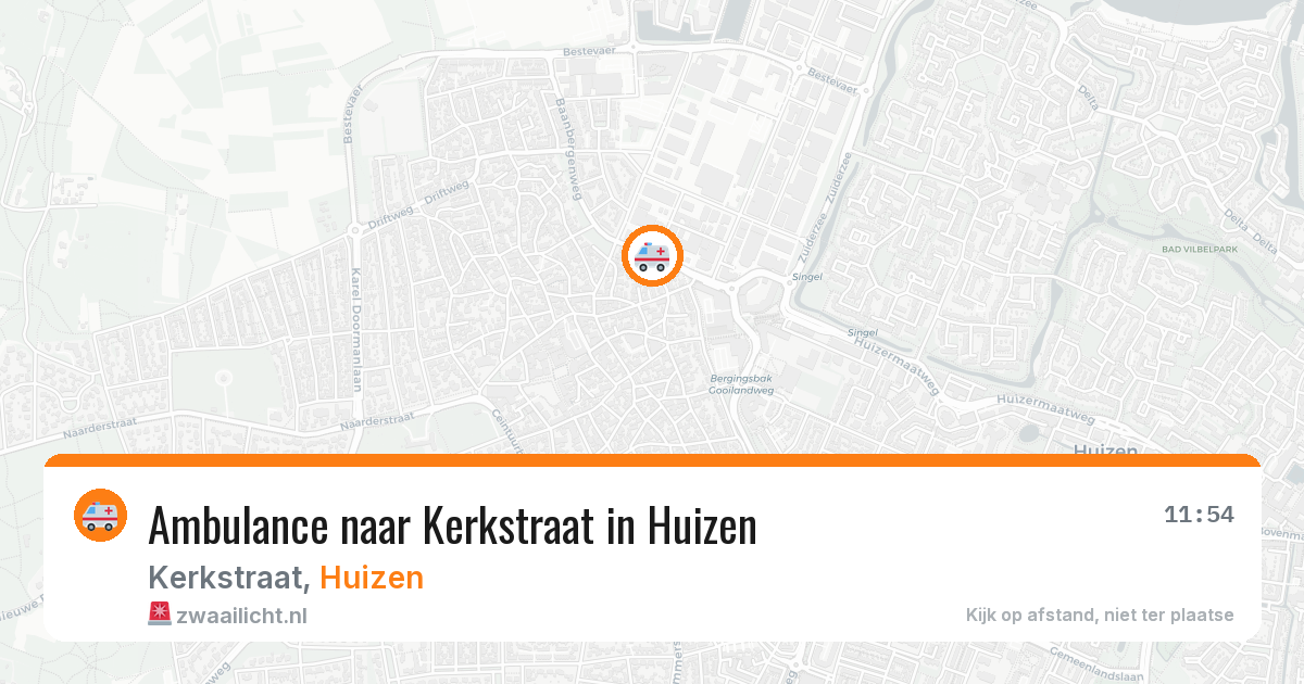 Ambulance naar Kerkstraat in Huizen — 27 mei 2026