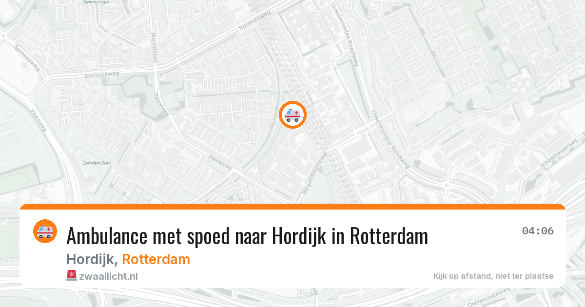Ambulance met spoed naar Hordijk in Rotterdam — 22 mrt 2026