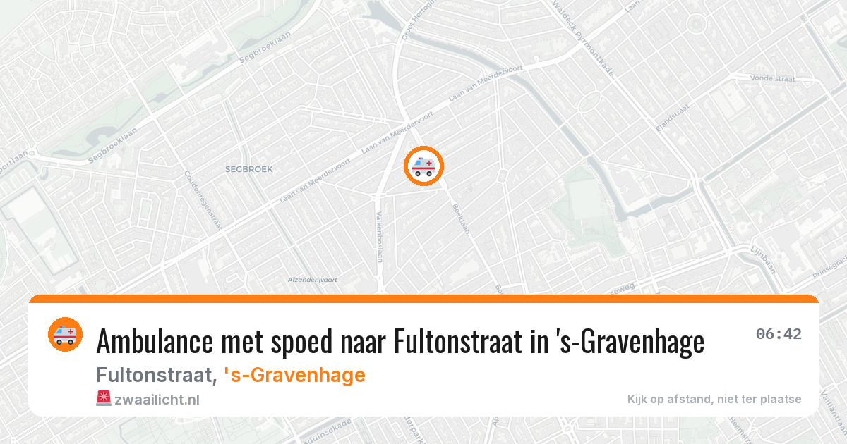 Ambulance met spoed naar Fultonstraat in 's-Gravenhage — 25 jun 2026
