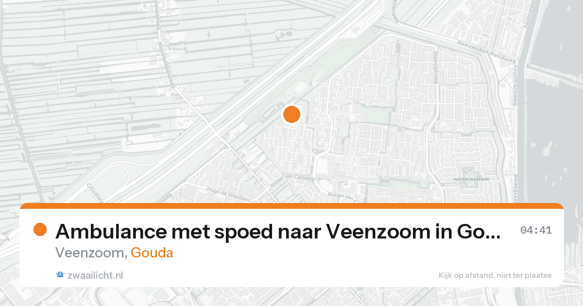 Ambulance met spoed naar Veenzoom in Gouda — 25 aug 2026