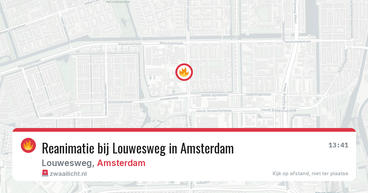 Reanimatie bij Louwesweg in Amsterdam — 29 mei 2026