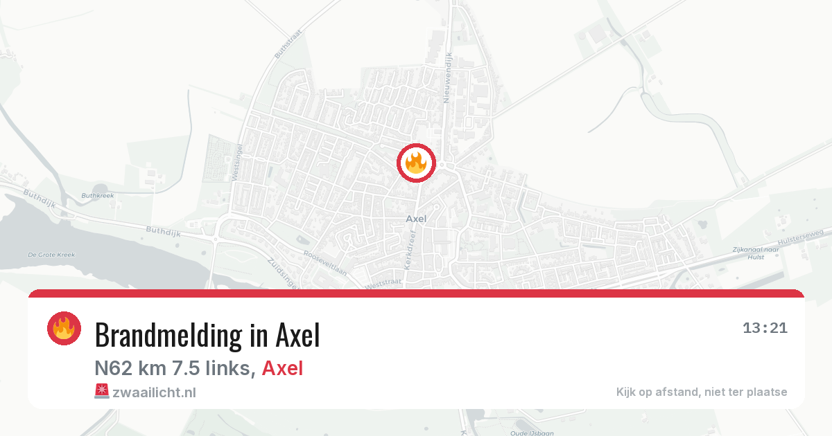 Brandmelding in Axel — 1 apr 2026
