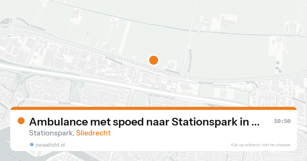 Ambulance met spoed naar Stationspark in Sliedrecht — 17 aug 2026