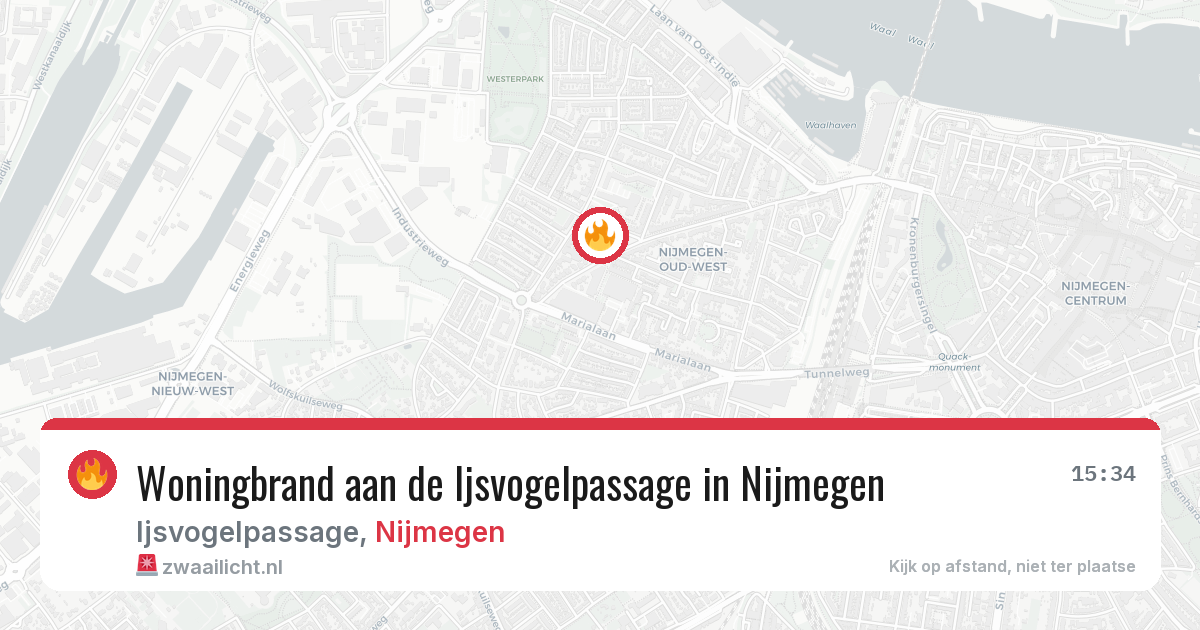 Woningbrand aan de Ijsvogelpassage in Nijmegen — 7 jul 2026