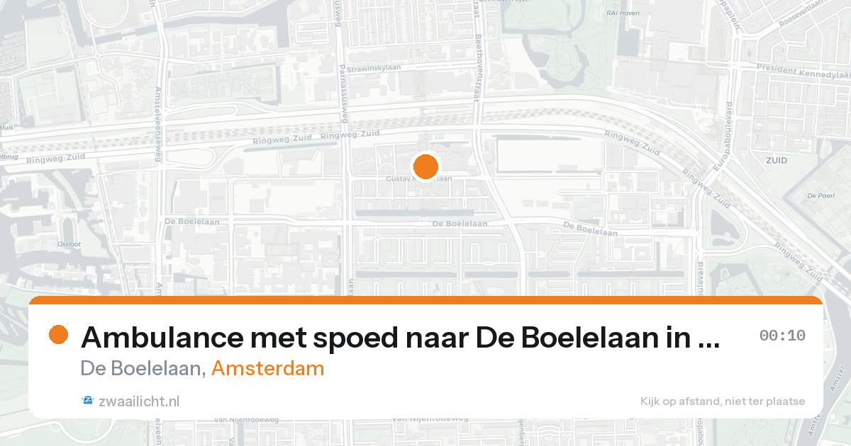 Ambulance met spoed naar De Boelelaan in Amsterdam — 17 aug 2026