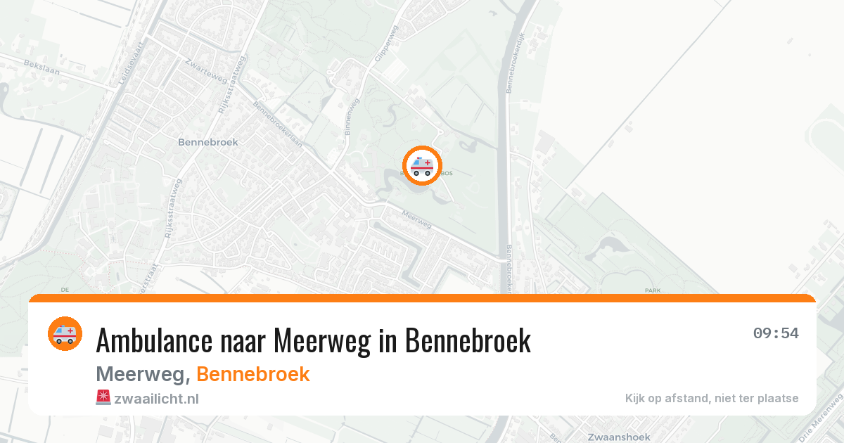 Ambulance naar Meerweg in Bennebroek — 27 jul 2026