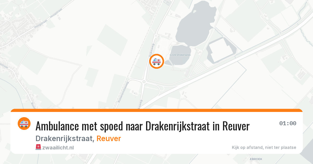 Ambulance met spoed naar Drakenrijkstraat in Reuver — 23 mei 2026
