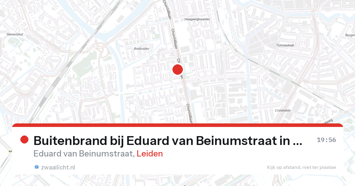 Buitenbrand bij Eduard van Beinumstraat in Leiden — 13 feb 2026