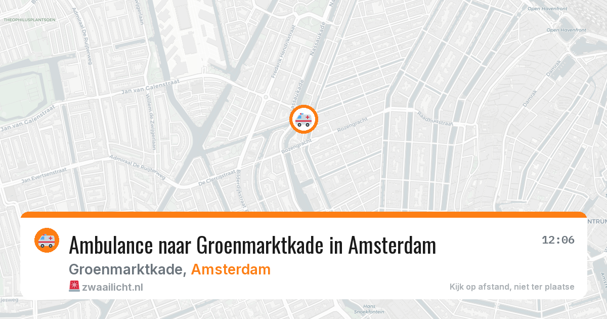 Ambulance naar Groenmarktkade in Amsterdam — 22 mei 2026