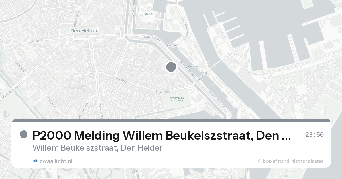 P2000 Melding Willem Beukelszstraat, Den Helder — 30 jan 2026