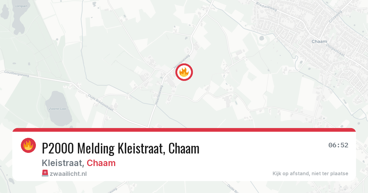P2000 Melding Kleistraat, Chaam — 30 jan 2026