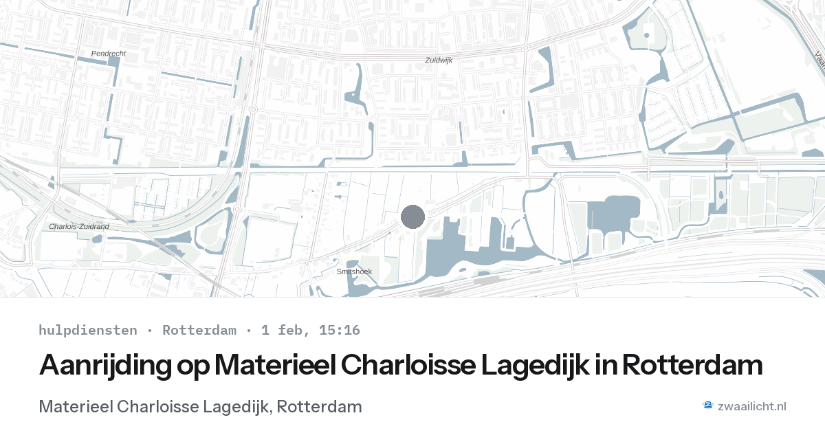 Aanrijding op Materieel Charloisse Lagedijk in Rotterdam — 1 feb 2026