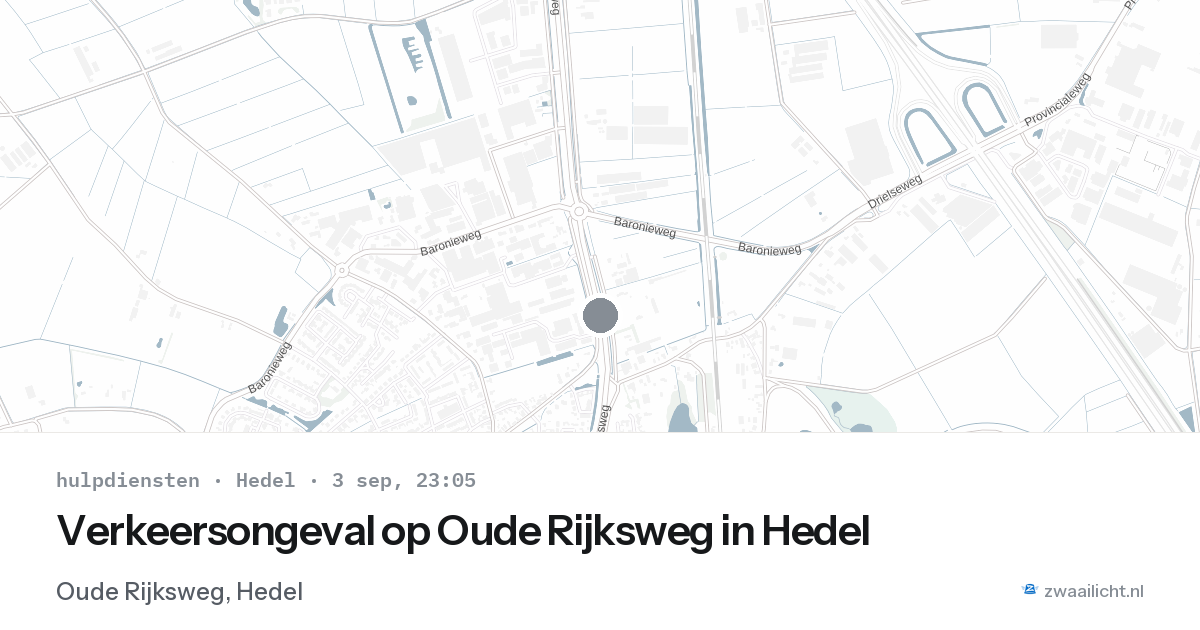 Verkeersongeval op Oude Rijksweg in Hedel — 3 sep 2026