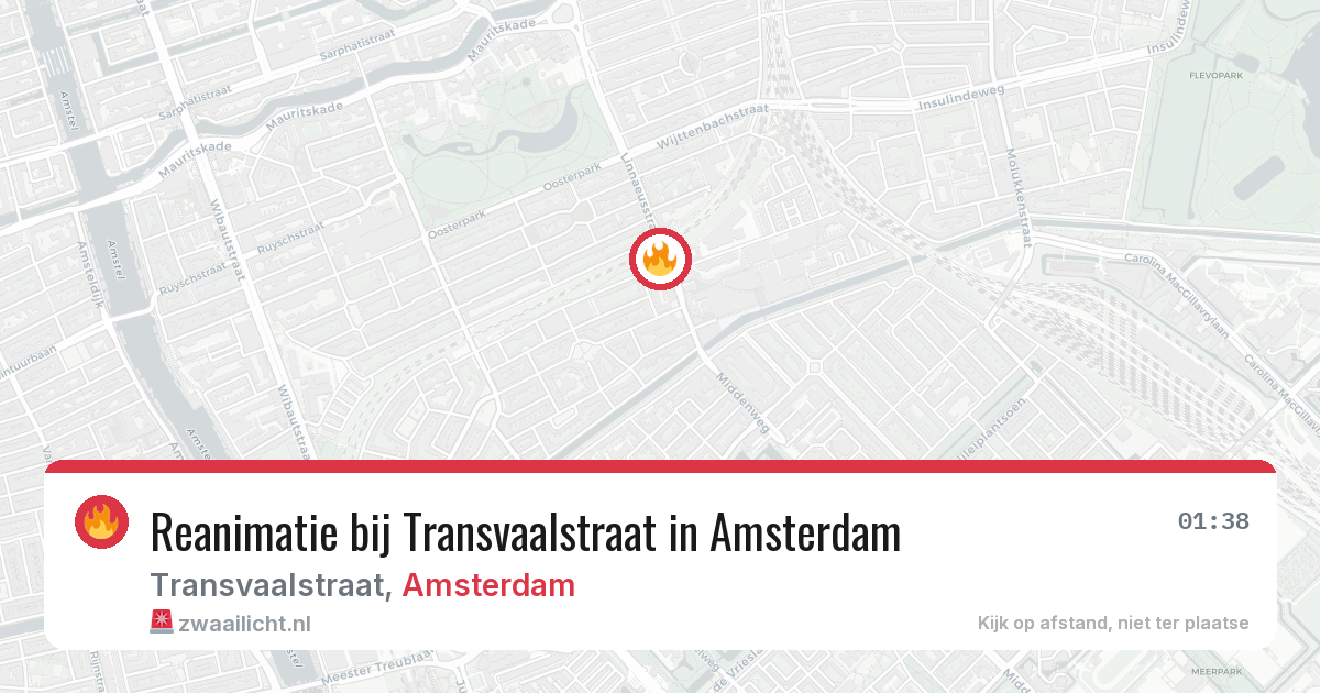 Reanimatie bij Transvaalstraat in Amsterdam — 2 mei 2026