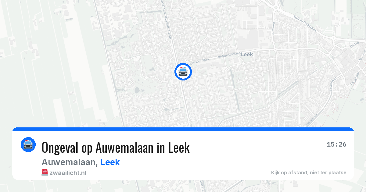 Ongeval op Auwemalaan in Leek — 6 mei 2026