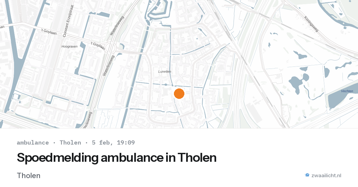 Spoedmelding ambulance in Tholen — 5 feb 2026