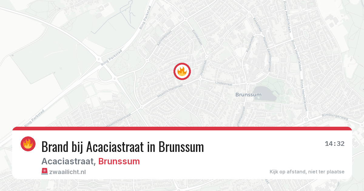 Brand bij Acaciastraat in Brunssum — 8 apr 2026