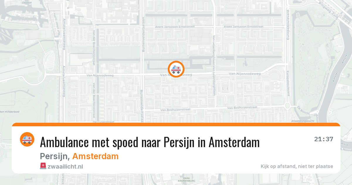 Ambulance met spoed naar Persijn in Amsterdam — 29 jul 2026