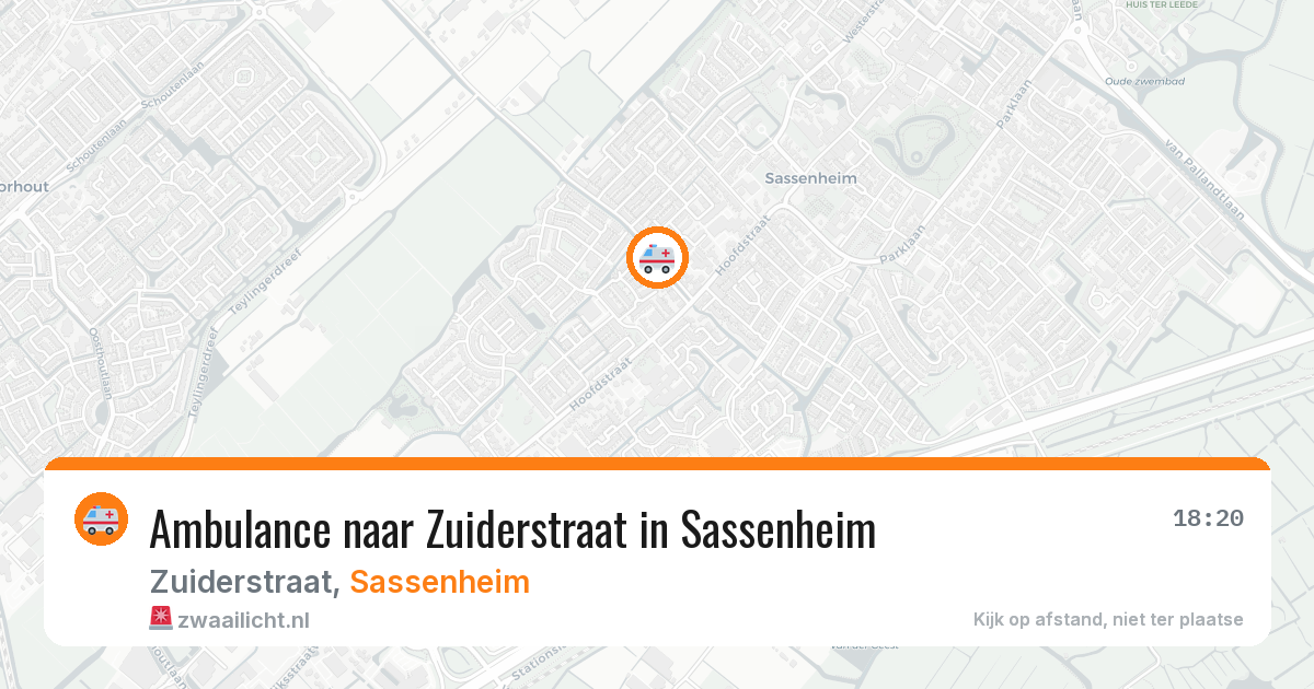 Ambulance naar Zuiderstraat in Sassenheim — 29 jul 2026