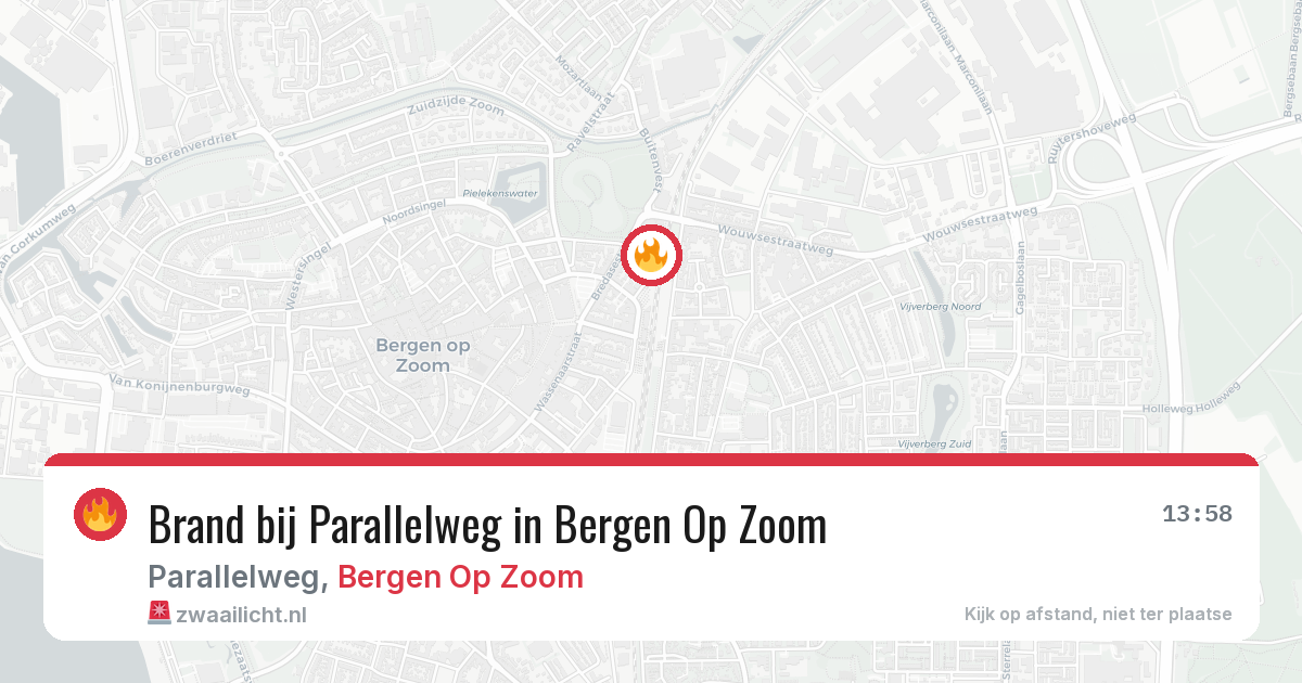 Brand bij Parallelweg in Bergen Op Zoom — 14 mei 2026