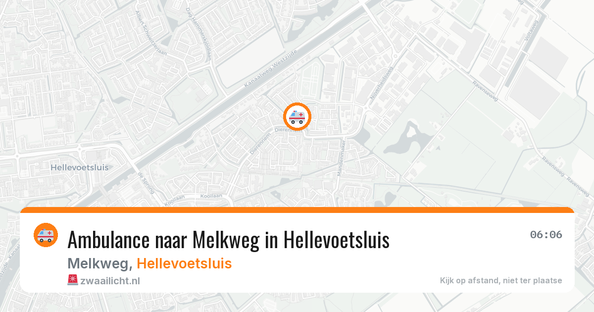 Ambulance naar Melkweg in Hellevoetsluis — 12 aug 2026