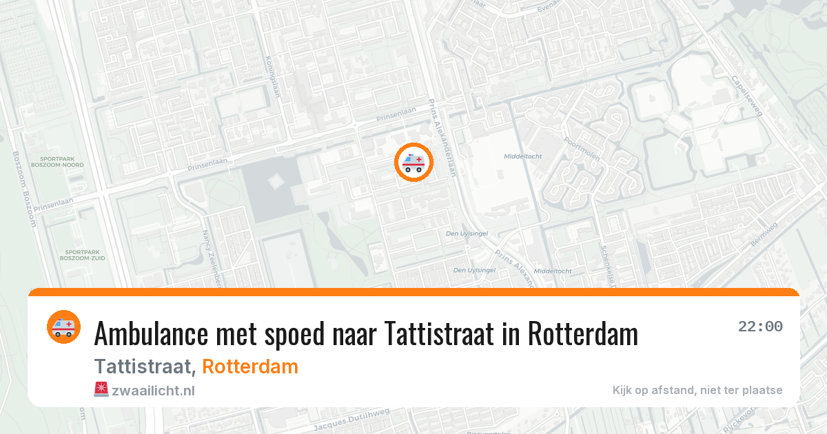 Ambulance met spoed naar Tattistraat in Rotterdam — 28 jun 2026
