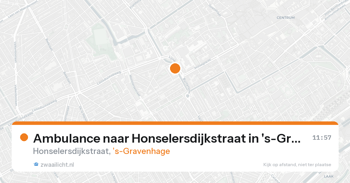 Ambulance naar Honselersdijkstraat in 's-Gravenhage — 15 aug 2026