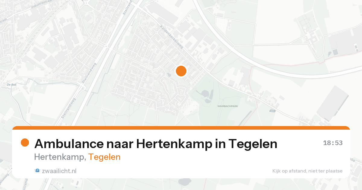 Ambulance naar Hertenkamp in Tegelen — 16 aug 2026