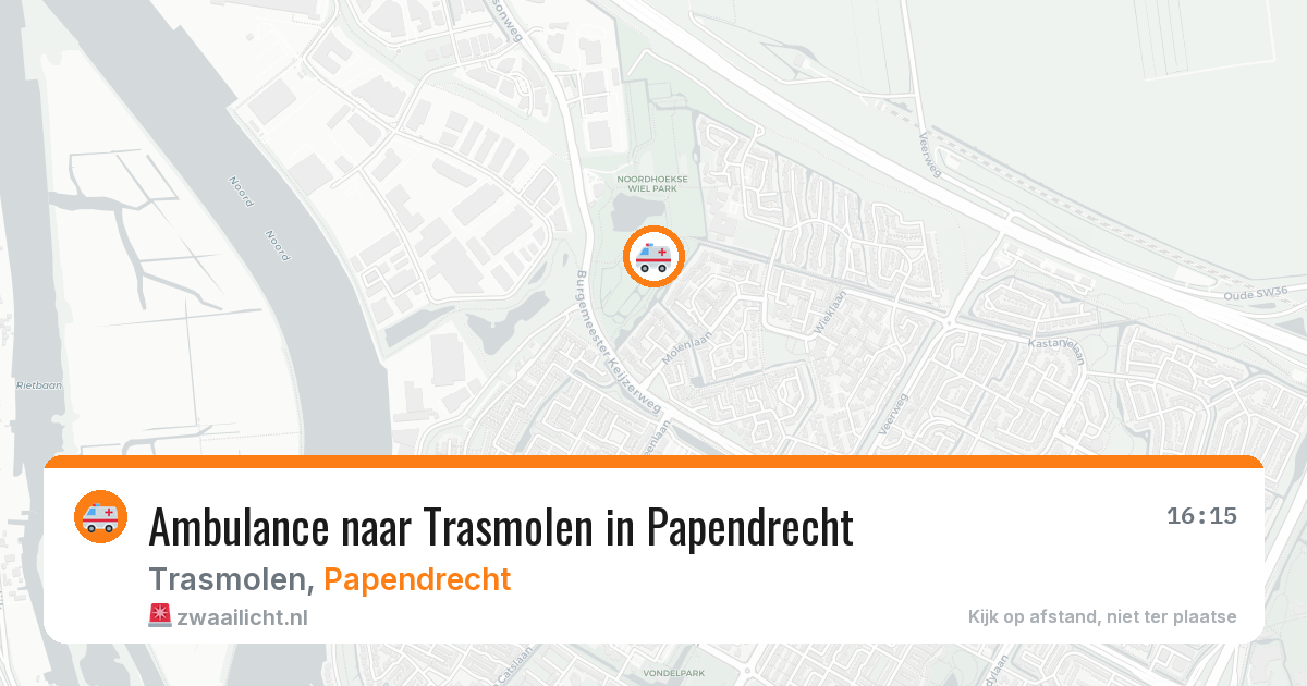 Ambulance naar Trasmolen in Papendrecht — 2 jun 2026