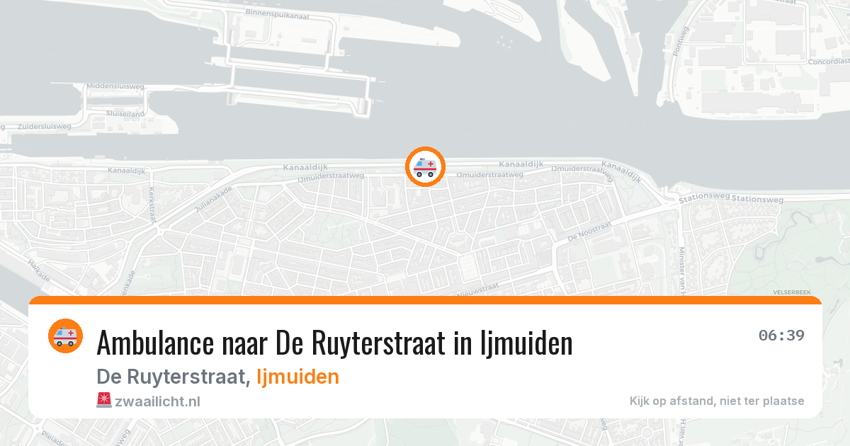 Ambulance naar De Ruyterstraat in Ijmuiden — 25 apr 2026