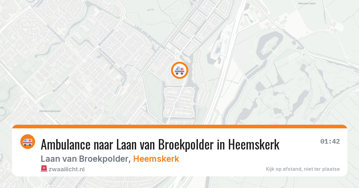 Ambulance naar Laan van Broekpolder in Heemskerk — 20 apr 2026
