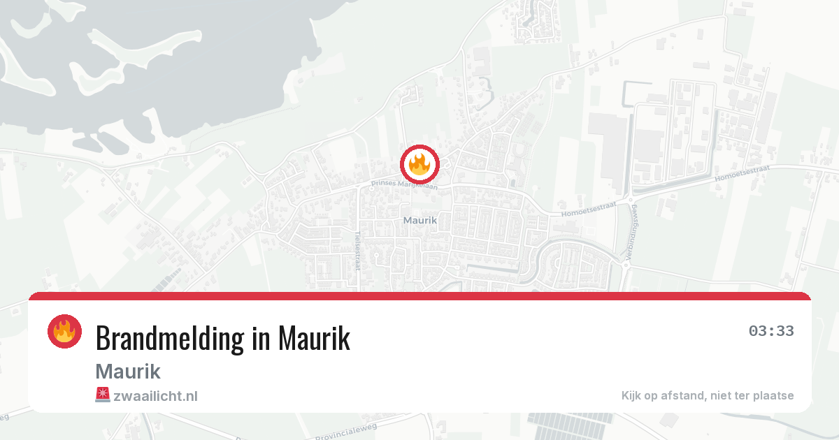 Brandmelding in Maurik — 15 jun 2026