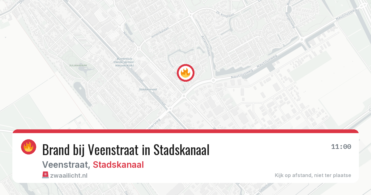 Brand bij Veenstraat in Stadskanaal — 1 aug 2026